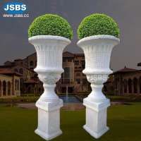 stone garden tall flower pots with pedestal