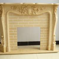 Hot sale  home decoration hand carved  natural marble fireplace