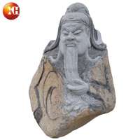 Factory Spot Sale Abstract Natural Stone Guan Yu Sculpture For Garden Landscape Decoration