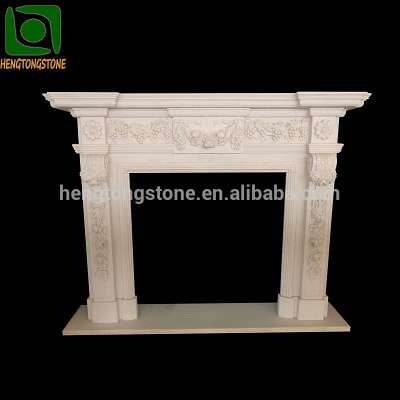 Indoor Freestanding Marble Fireplace Mantel