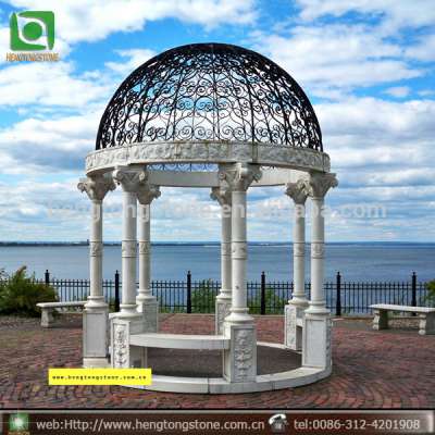 Beautiful garden marble gazebo white for sale