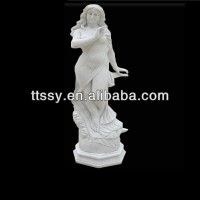 Moon goddess marble statue