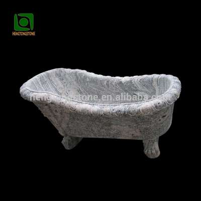 Natural Solid Marble Bathtub with Four Legs