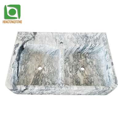 Marble Stone Basin Sculpture In Stock For Bathroom Use